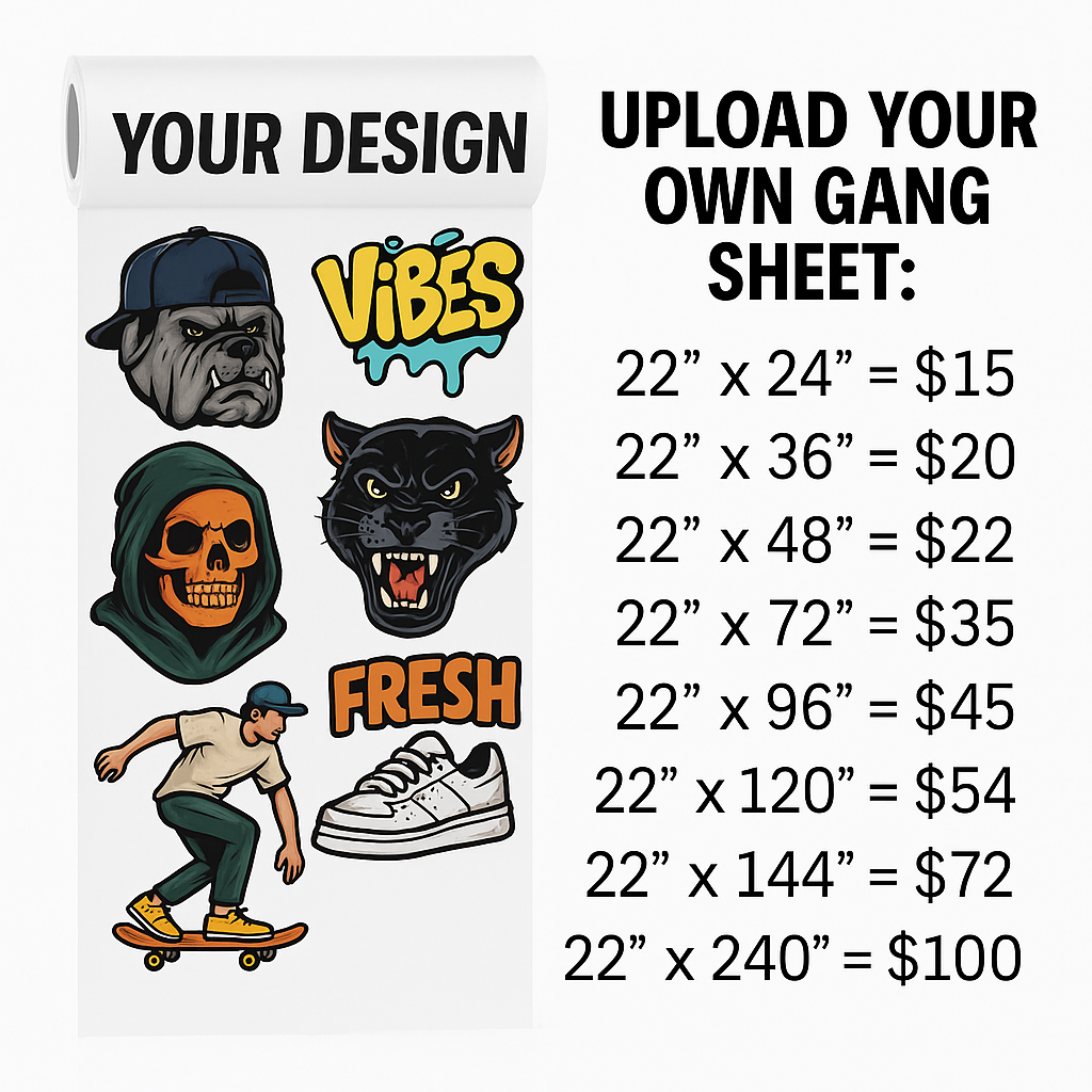 Upload Your Own Gang Sheet