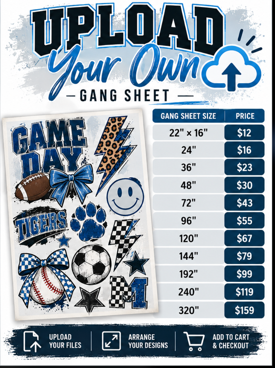 Upload Your Own Gang Sheet